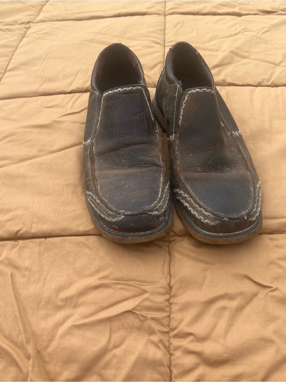 Bed Stu Men's Phanton Distress Brown Leather Slip-On Loafers Size 9